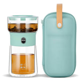 ZENS modern glass infuser teapot enables effortless Gongfu brewing at home.