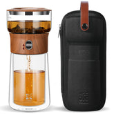 ZENS modern glass tea pot with infuser delivers crisp, clean brews.