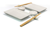 ZENVY sushi plate set with rectangular plates for elegant presentation.