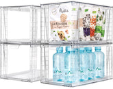Zero Zoo 4Pack stackable drawers with top handle setup for compact kitchen storage.