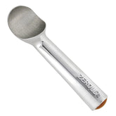 Zeroll Size 20 ice cream scoop with silver handle for smooth scooping.