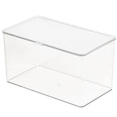 ZEXALOR clear bin with lid for pantry organization and easy visibility.
