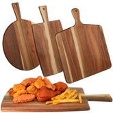 Zhehao square acacia cutting board with handle for precise slicing and serving