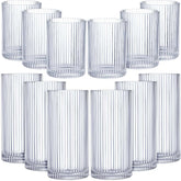 Zhehao ribbed drinking glasses set for entertaining guests