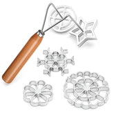 Zhehao Rosette Iron Mold Star design creates crispy buns and decorative cookies.