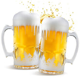 ZHENGYAOYANG 34oz beer mug with handle, ideal for sharing large cold pours.