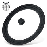 Zhulerzil universal lid fits 13-15 inch pots for clutter-free cookware.