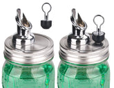 ZiHenryDa Free Flow Spout on a 70mm lid enabling smooth mason jar pours.