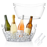 ZILAMGOO clear acrylic ice bucket set with 5.5L capacity for stylish parties.