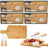 Ziliny bridal shower square cheese board in bamboo finish, ideal party prize.