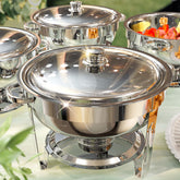 ZILODE chafing dish with mirror finish keeps buffet food warm and presentable