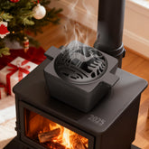 ZIMOMOTA moose-design wood stove steamer adds rustic charm while humidifying a room.