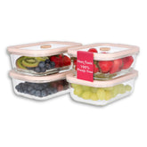 Ziruma 2.6 cup glass storage front view for safe non-toxic meal prep.