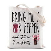 ZJXHPO Soda Tote Bag front view with bold print and waterproof fabric.