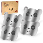 ZLemma Panda Finger Guards set on a cutting board protect fingers during chopping.