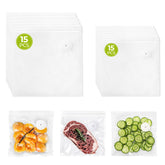 ZLTMYI reusable vacuum sealer bags with air valve for 30-pack storage and freshness.