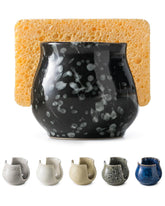 Zoeeker ceramic sponge holder for sink keeps sponges dry and accessible