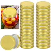 ZOEYES regular-mouth gold lid with silicone seal for airtight mason jars.