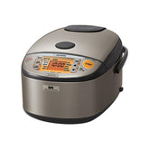 Zojirushi NP-HCC18XH front view shows sleek stainless steel design for easy kitchen integration.
