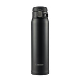 Zojirushi SM-SA60BA mug with a stainless steel exterior offers durable, spill-resistant portability.