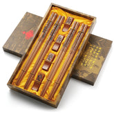 ZOMCHAIN dragon and phoenix chopsticks with holder for elegant dining and durability