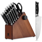 Zongchuan knife set with block and sharpener for organized storage and easy access