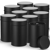 Zopeal 10-pack tea tin cans in a row for organized pantry storage