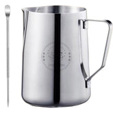 ZOWIE KING 50oz milk frothing pitcher side view for cafe-quality pours.