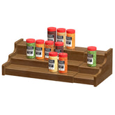 Zri Bamboo 3-tier spice rack display for organized spice storage.