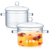 Zubebe 1.5L glass pot with lid, ideal for daily soups and sauces