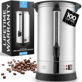Zulay Kitchen 100-cup coffee maker front view for events and catering