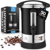 Zulay Kitchen 50 cup coffee urn with double wall insulation for extended heat