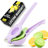 Zulay Kitchen 2-in-1 lemon squeezer top view shows compact storage and easy grip.
