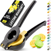 Zulay Kitchen metal 2-in-1 lemon squeezer with ergonomic handle for easy extraction