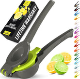 Zulay Kitchen 2-in-1 lemon squeezer with lemon half for quick juice
