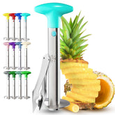 Zulay Kitchen pineapple corer and slicer in light blue creates easy, even pineapple rings.
