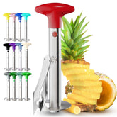 Zulay Kitchen pineapple corer and slicer in red showing efficient core removal