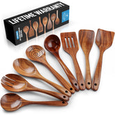 Zulay Kitchen premium teak salad spoon for precise tossing and serving