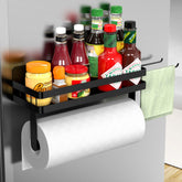 ZUNTO magnetic paper towel holder mounted on fridge for quick reach.