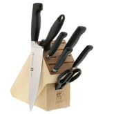 ZWILLING Four Star Anniversary 8pc knife block set ready for precise slicing