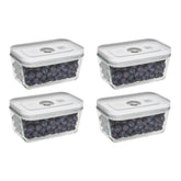 ZWILLING Fresh & Save small glass containers sealed airtight for freshness.
