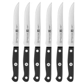 ZWILLING Gourmet 6pc steak knife set overview highlighting quality and maneuverability.
