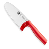 Zwilling Twinny children's knife with red handle for safe fruit cutting.