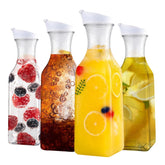 ZWYSLFCY 50oz plastic carafe with lid and square base for fridge storage
