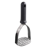 Zyliss stainless steel potato masher for smooth, professional texture.
