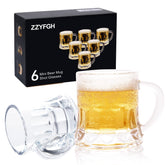 ZZYFGH 6-pack mini beer shot glasses with handle for easy toasting at parties