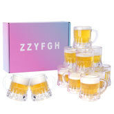 ZZYFGH mini beer mug with handle, 12-pack, ideal for party favors.
