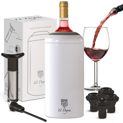 12 Degrés gift-wine-chiller-set makes a thoughtful present for celebrations.
