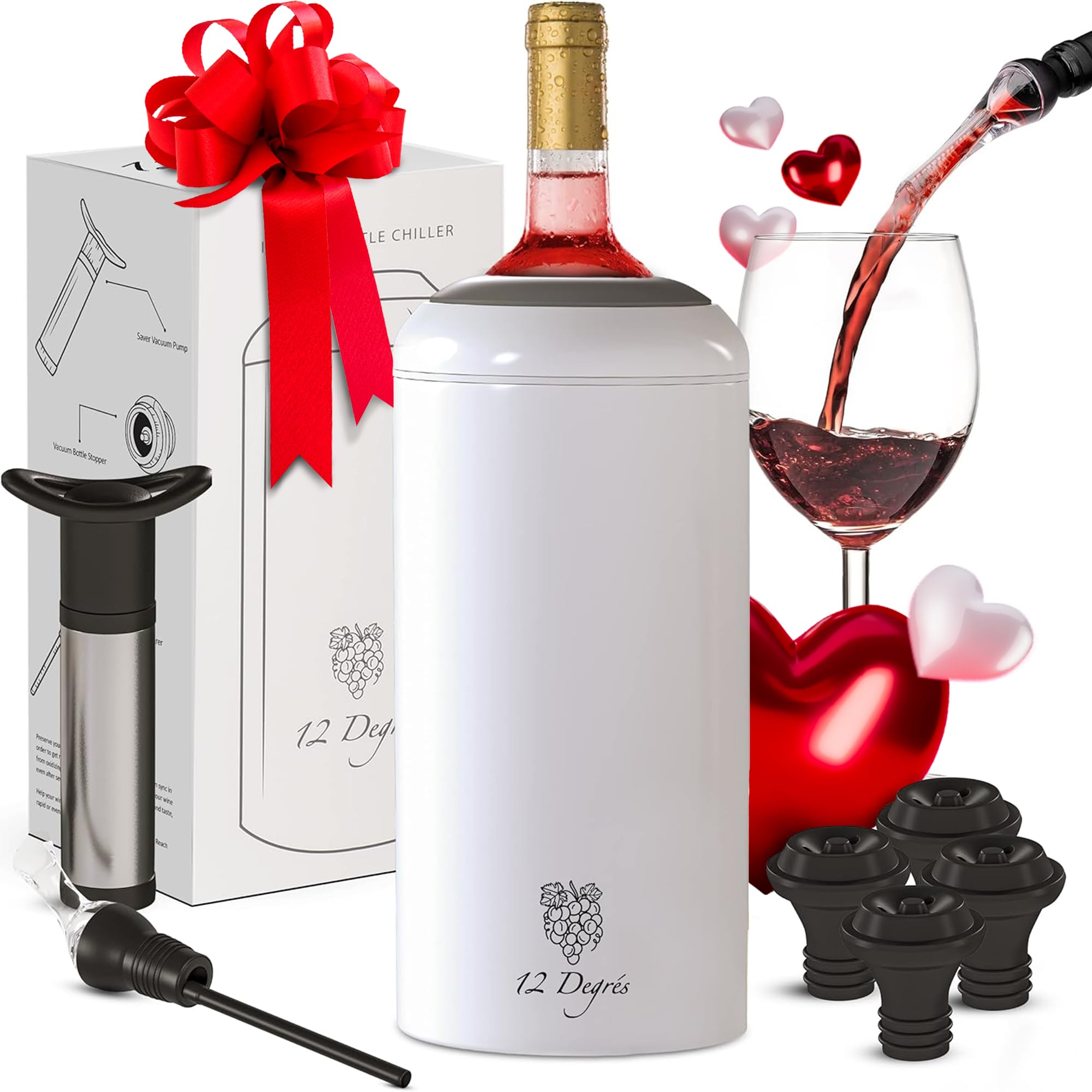12 Degrés wine chiller ideal for champagne or sparkling wine.