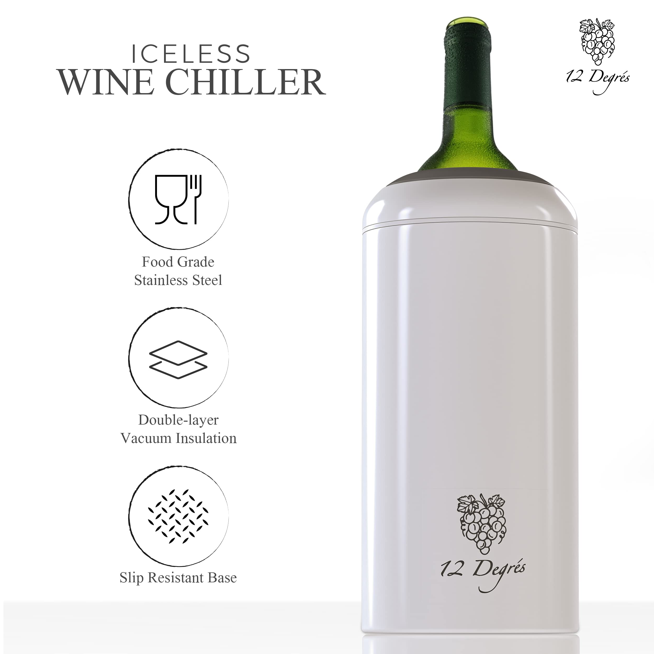 12 Degrés matte white finish adds modern style to home entertaining.